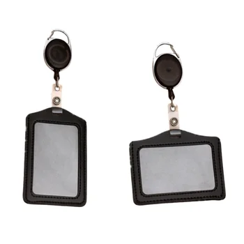 Etiqueta de identificação retrátil permissão de trabalho caso capa titular do crachá pessoal passagem de trabalho acesso titular do cartão de trabalho capa manga protetor de crachá