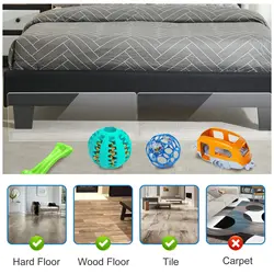 Under Couch Blocker Bumper PVC Adjustable Clear Toy Blocker Furniture Cat Dog Blockers Gap Stopper Under Bed Blocker for Pets