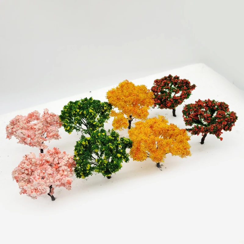 Sakura Miniatures Kawaii Figure decor Simulation Trees Landscape for Garden Kawaii Cherry Desk Home Decoration Flower Tree 65mm