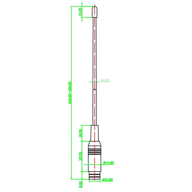 170 MHz Soft-Antenne, 230 MHz 315 MHz Whip-Antenne Drahtlose Übertragungskommunikationsmodul-Antenne SMA-Stecker Flexibel – Detail 3