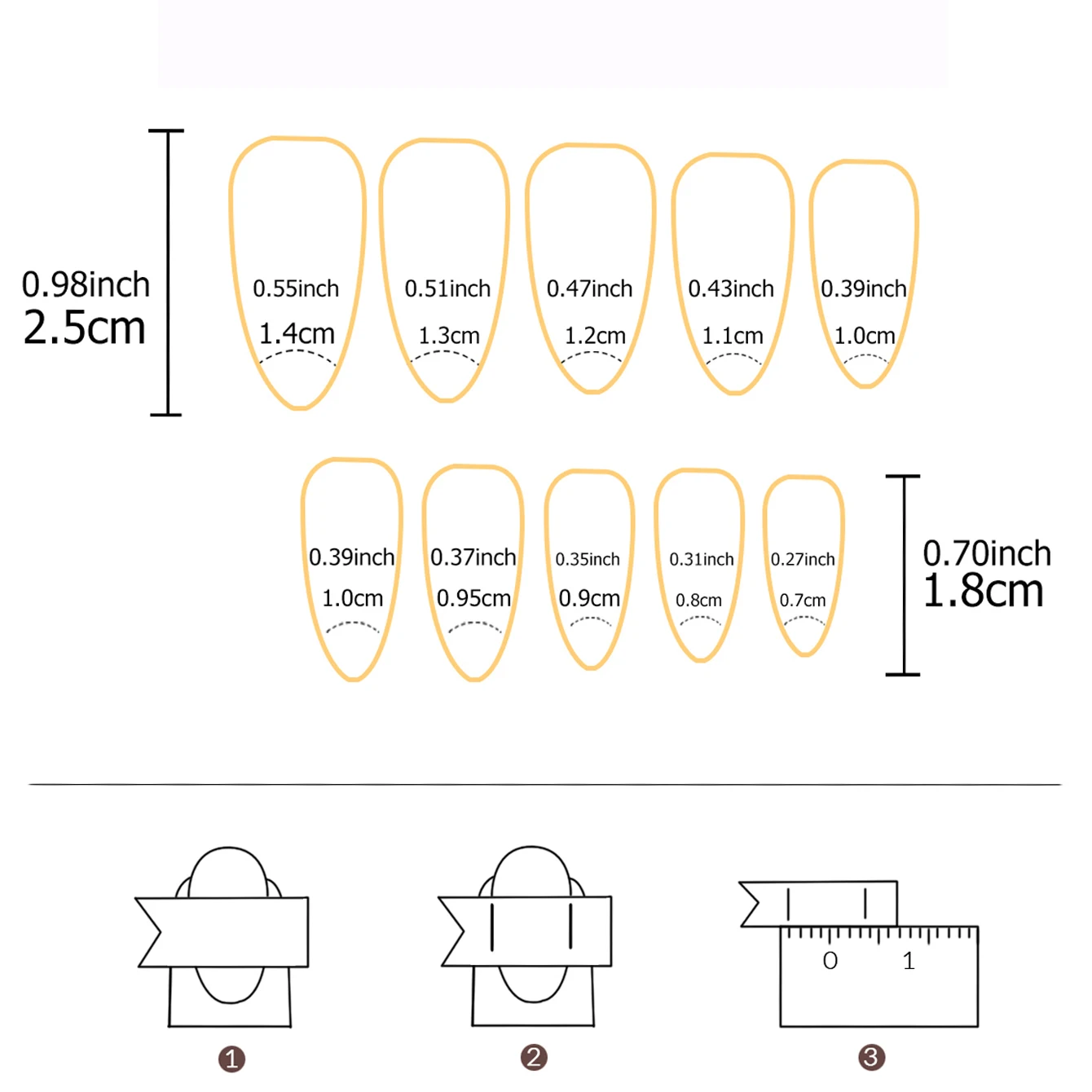24개 블루 & 화이트 플라워 디자인 아몬드 모양 네일 팁 세트 (네일 파일 1개 & 네일 글루 스티커 1개 포함)로 당신의 룩을 업그레이드하세요