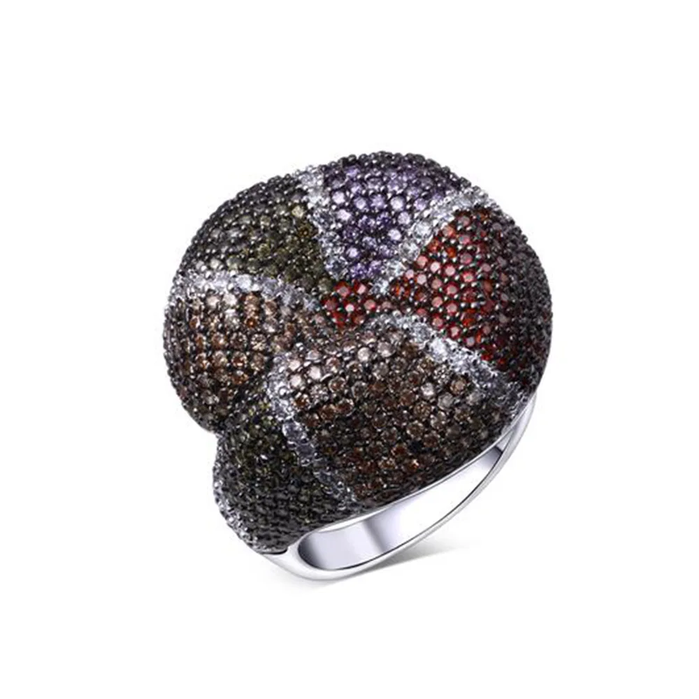 Broken code clearance! Fashion Jewelry Black Mix White/Multi Mix color Cubic zircon Lovely Ring For Women