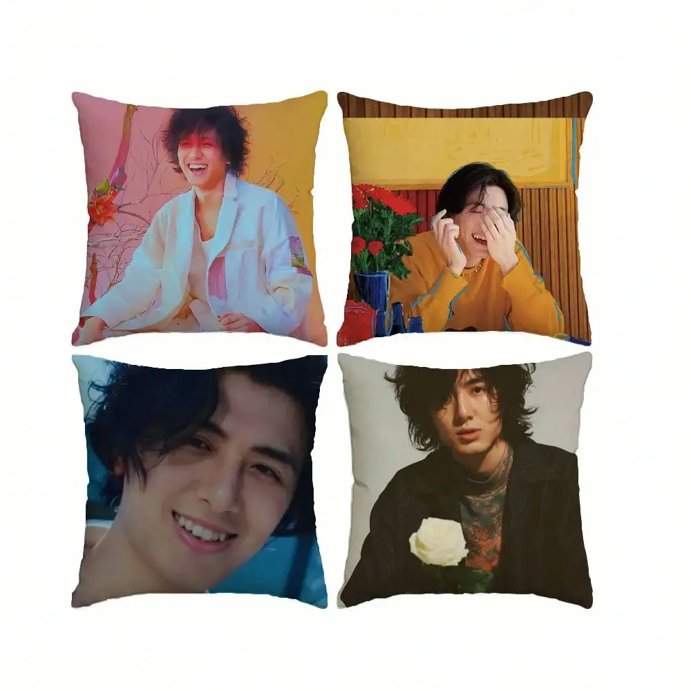Cool Singer-Songwriter F-Fujii K-Kaze  Square Double-Sided printed Pillow Case Bedroom Bedside Pillow Sofa Cushion Cover
