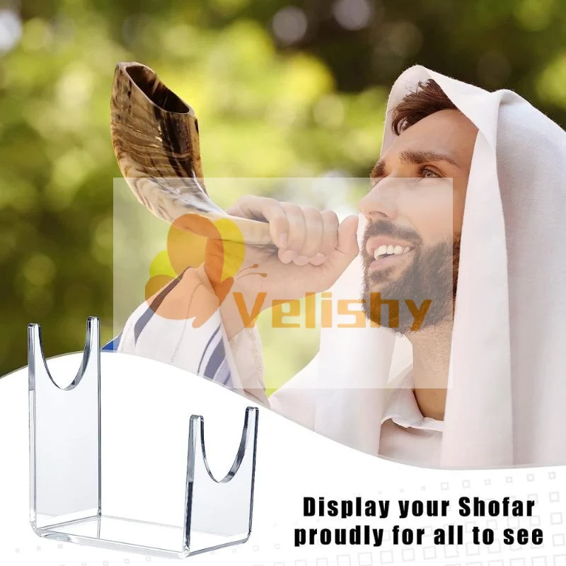 1/2Pcs Transparent Acrylic Stand Shofar Horn Display Stand Swords Bracket U-shaped Rack Holder For Office Home Decoration