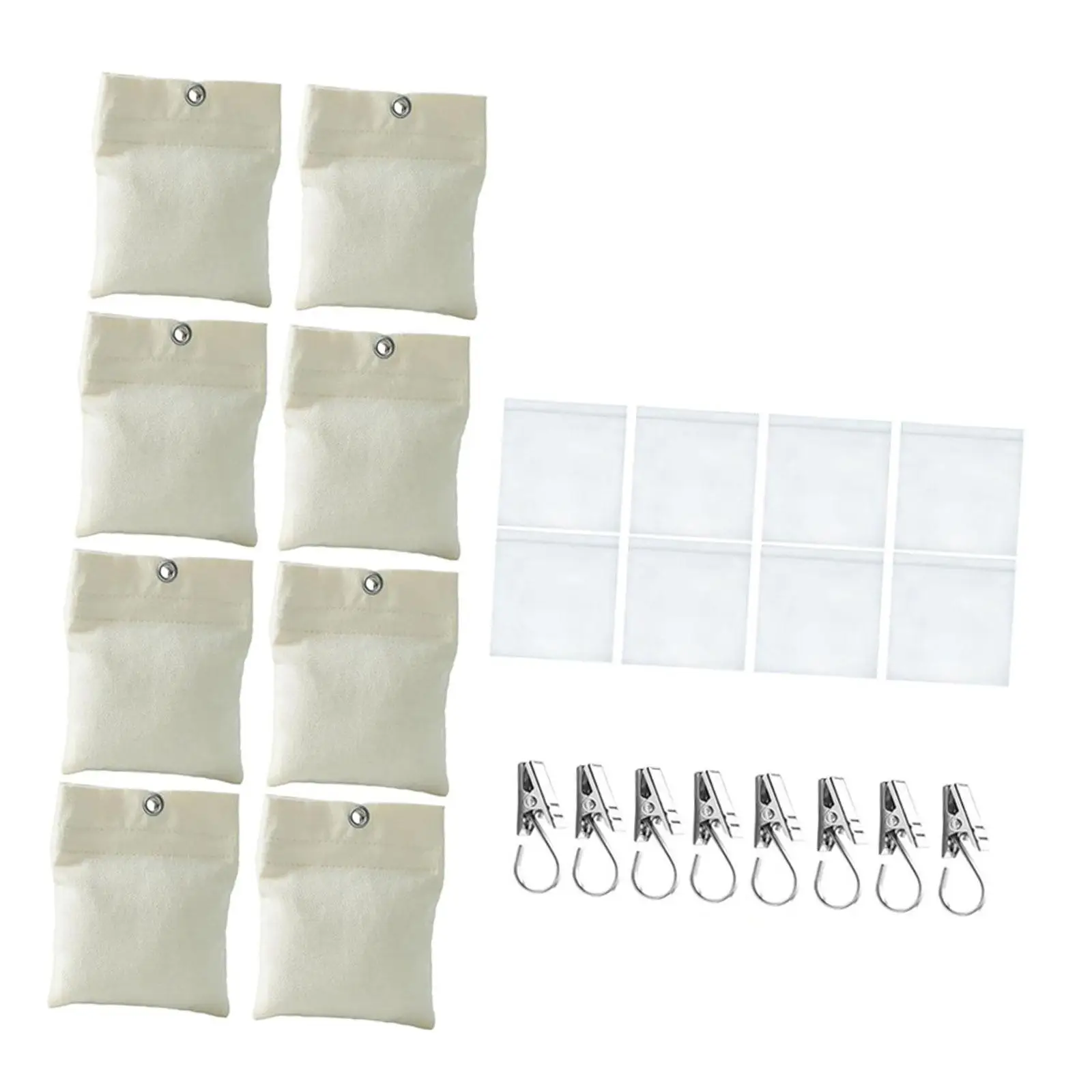 8 Pieces Outdoor Curtain Weights Heavy Duty Wear Resistant Practical Professional Convenient with Clamps for Wind Picnic Mat