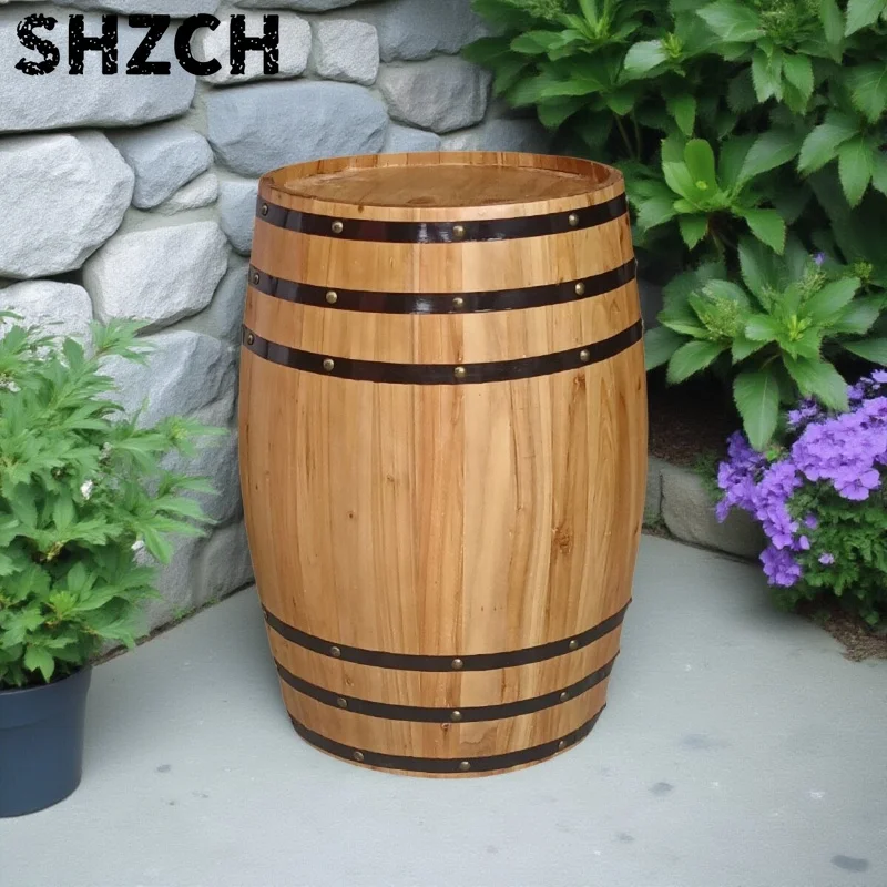 baril-a-vin-minimaliste-en-bois-massif-avec-robinet-grande-capacite-conteneur-de-stockage-de-vin-rouge-baril-en-chene-pour-la-decoration-et-l'exposition-d'hotels-et-de-villas