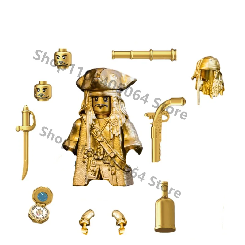 MOC Building Block Minifigure Turban Pirate Assembly Model Movie Character Action Figure Toy Children's Holiday Gift Collectible