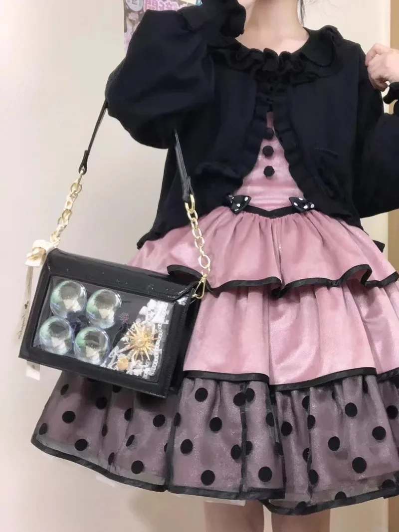 See Through Uniform Shoulder Transparent Bag Bags Kawaii New Trendy Harajuku Ita Bags Sweet Japanese Lolita Crossbody Bags