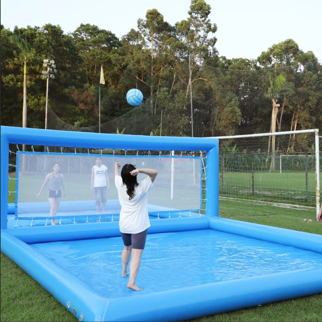 Durable Inflatable Outdoor Water Volleyball Court Family Reunions Competitions APEX Brand 3-Year Warranty CE Certified
