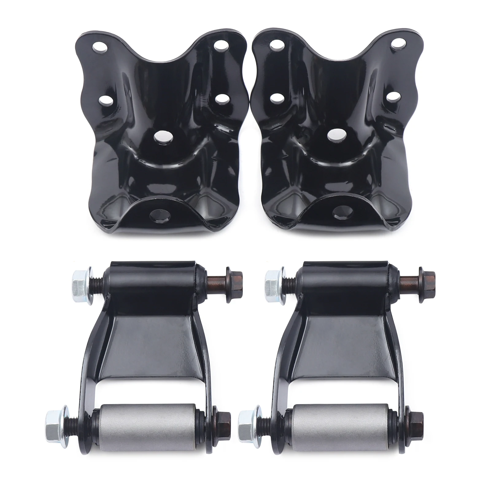 Rear Leaf Spring Shackle Bracket Pair & Repair Kit for Bronco Pickup F150 4WD