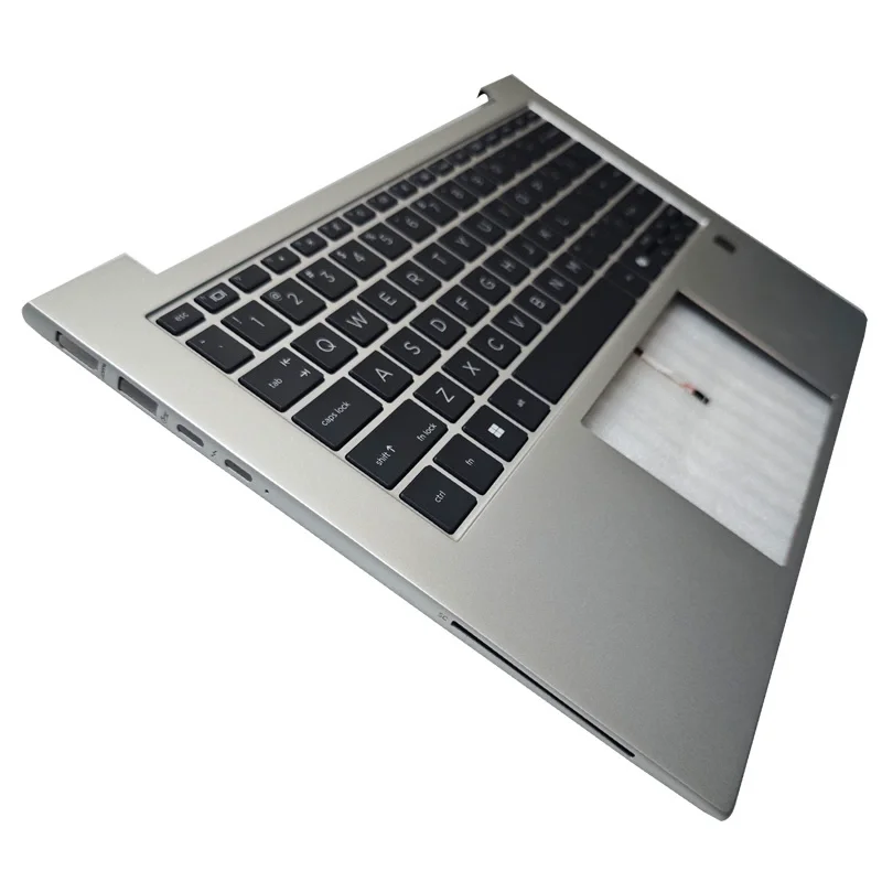 

Верхний чехол с упором для рук и раскладкой США/Великобритании/ЛА/FR, клавиатура с подсветкой и подсветкой для HP Elitebook 840 845 G11, серебристый цвет