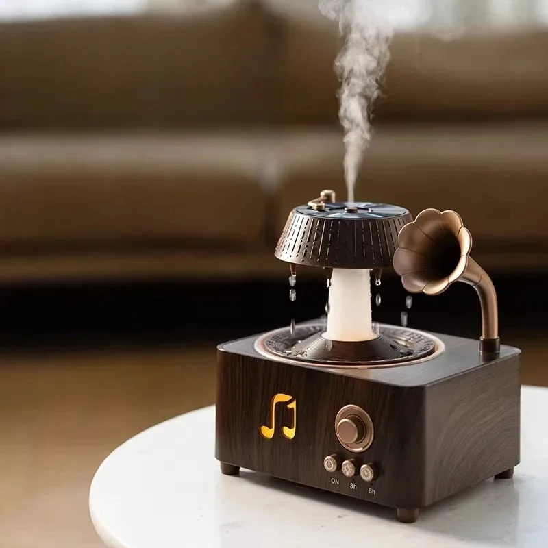 Bluetooth audio humidifier, raindrop spray aromatherapy machine, speaker, home desktop ornament