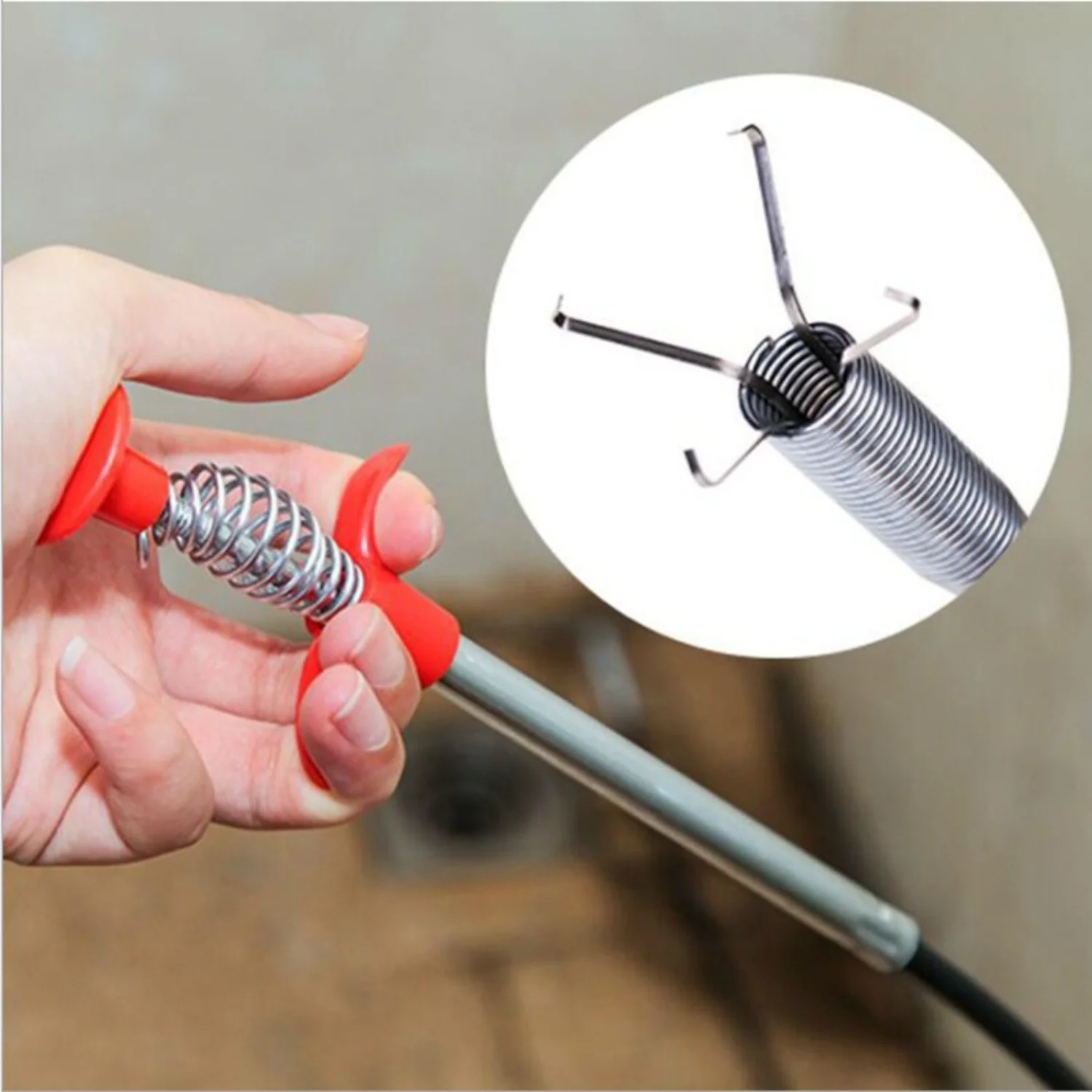 

4 Prong Drain Cleaner Flexible Pipe Dredging Tool Household Toilet Sewer Clog Remover