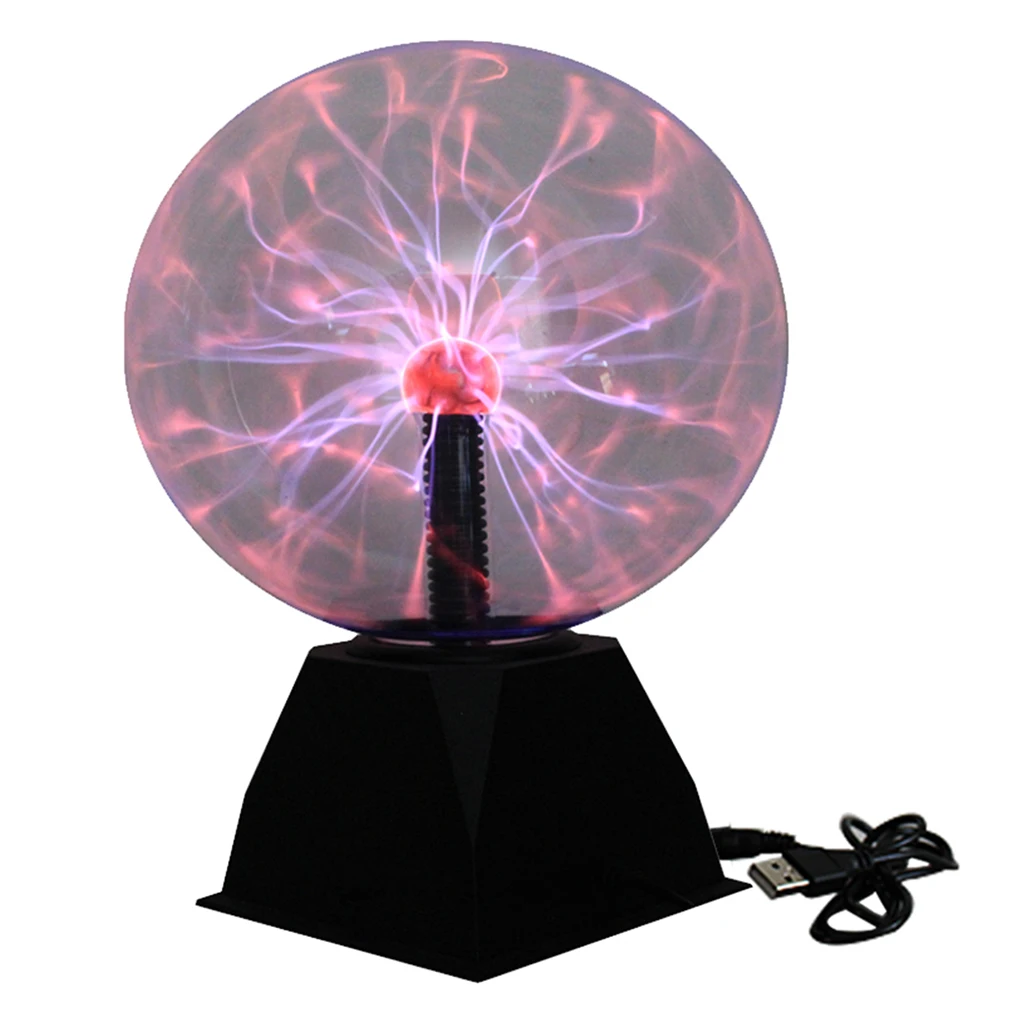 Nebula Plasma Ball Funny Science Globe Table Sphere Glowing Lamp Glitter Lighting USB Powered for Bedroom Party Decoration Prop