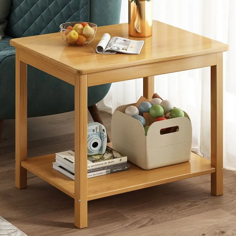 Simple small square side table small Double desk low table home rental house tea coffee TV table for living room