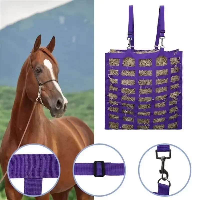 Minimalist Hay Bag Large-Capacity Slow-Feed Storage Bag for Horses for Slow Feeding and Everyday Stable Use