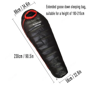 تمتد حقيبة النوم Extended Goose Down Mummy Baging بالإدفاء وهي مناسبة لارتفاع يزيد عن 1.8 متر. أعلى 10 سترة نسائية مبيعا - No10