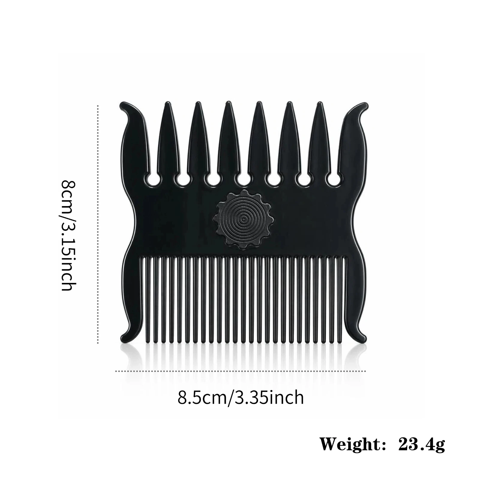 1/2/4Pcs 360° Rotatable Fidget Spinner Barber Comb Wide & Fine Tooth Hair Styling Comb Men Slick Back Hair Grooming Comb