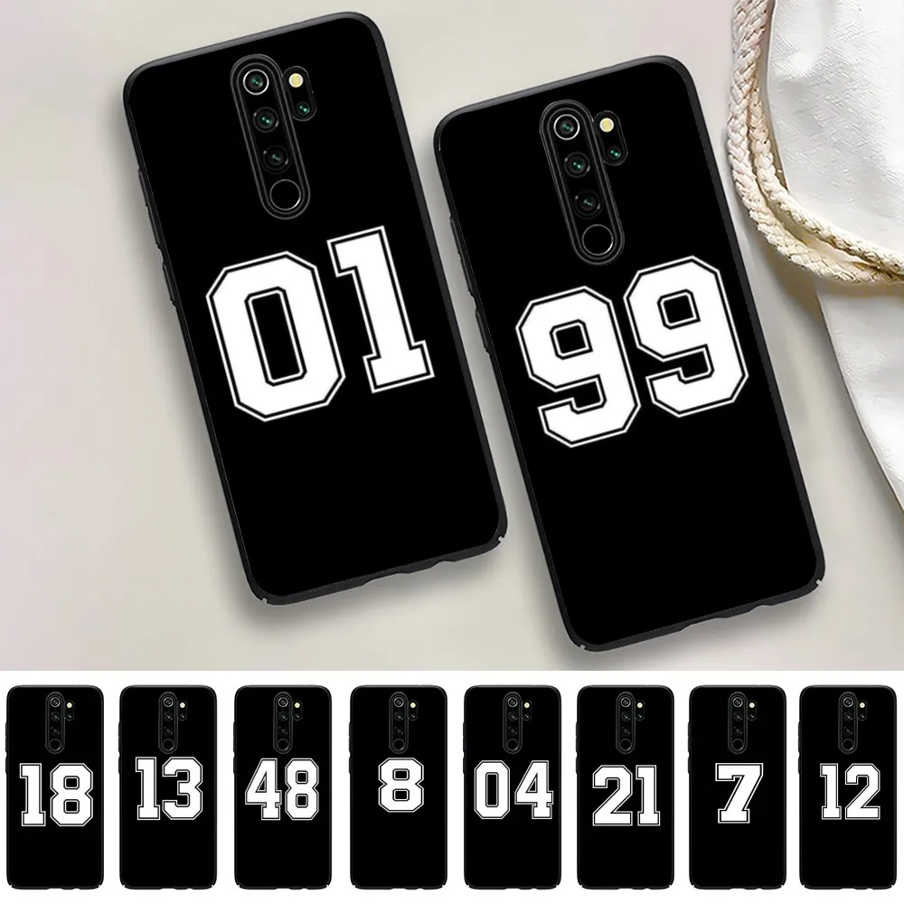 

Number Football Phone Case For Redmi 5 6 7 8 9 10 plus pro 6 7 8 9 A GO K20 K30 K40 pro plus F3 Fundas