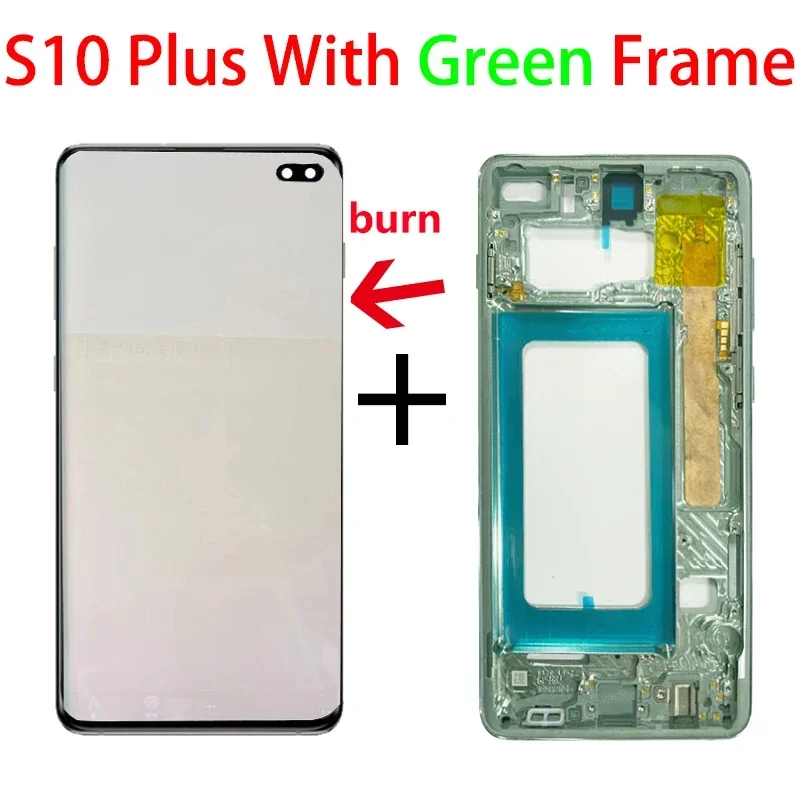 Surper AMOLED S10+ LCD For Samsung Galaxy S10 Plus G975 SM-G975F S10Plus LCD Display Touch Screen Digitizer Assembly replacement