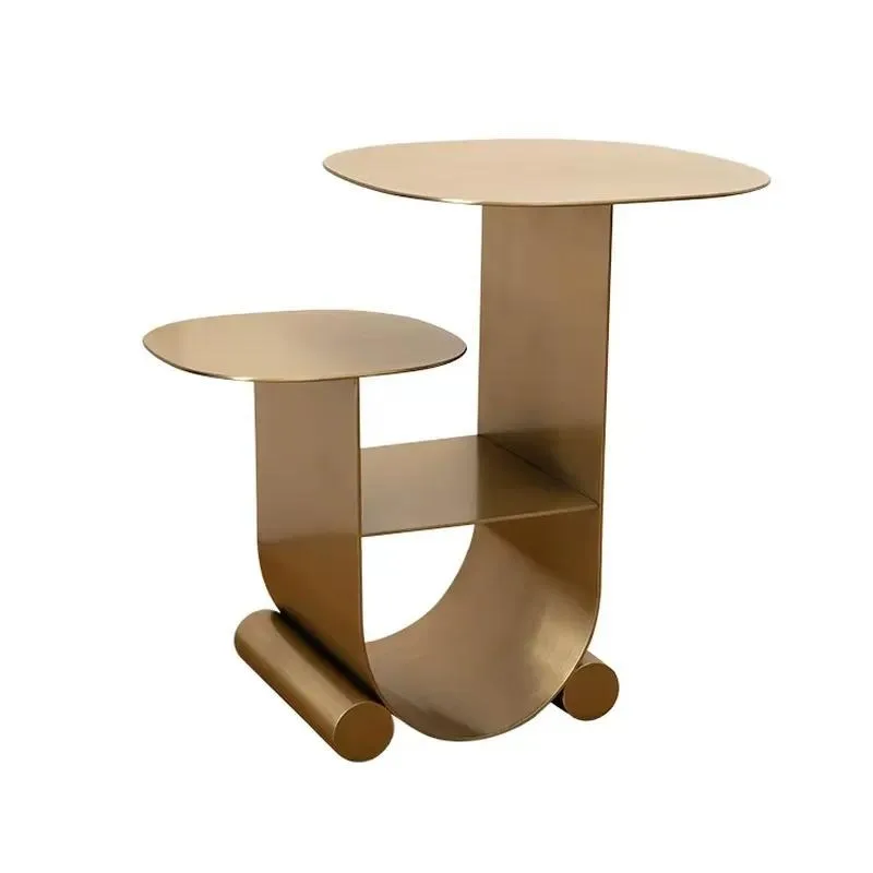 for Factory customized high-quality, durable and easy-to-clean metal gold side table stainless steel material, suitable for