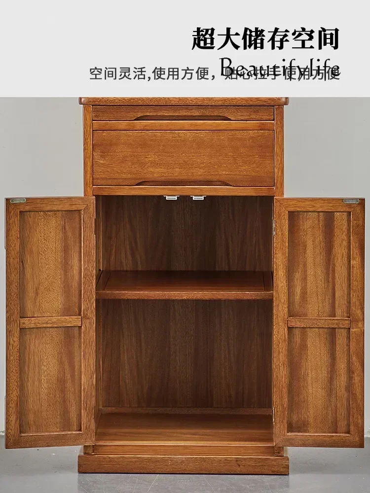 I HX Chinese-Style Buddha Shrine With Door Altar Home Altar God Of Wealth Statue Shrine Worship Table S