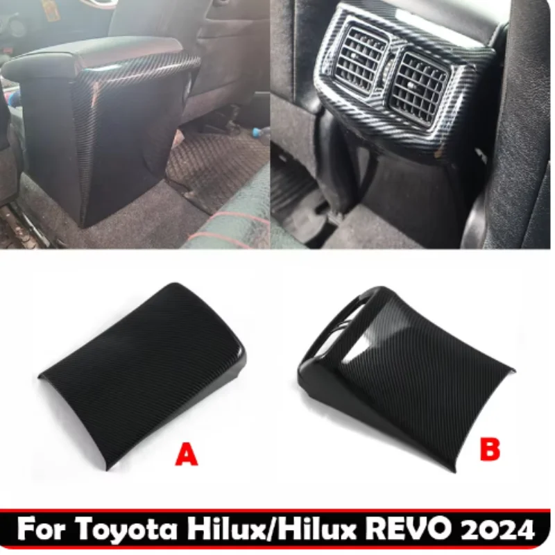 

For Toyota Hilux/Hilux REVO 2024 ABS Rear Air Condition Outlet cover AC vent back an-ti kick board panle interior accessories
