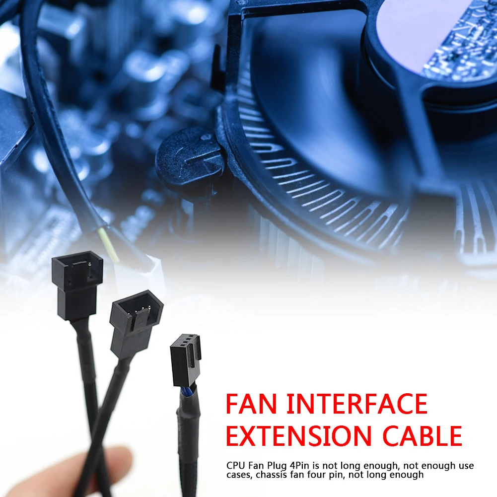 Motherboard CPU PC Cases Y Splitter Cable 4 Pin to 3/4 Pin Fan 4 Pin Extension for Household Computer Accessories