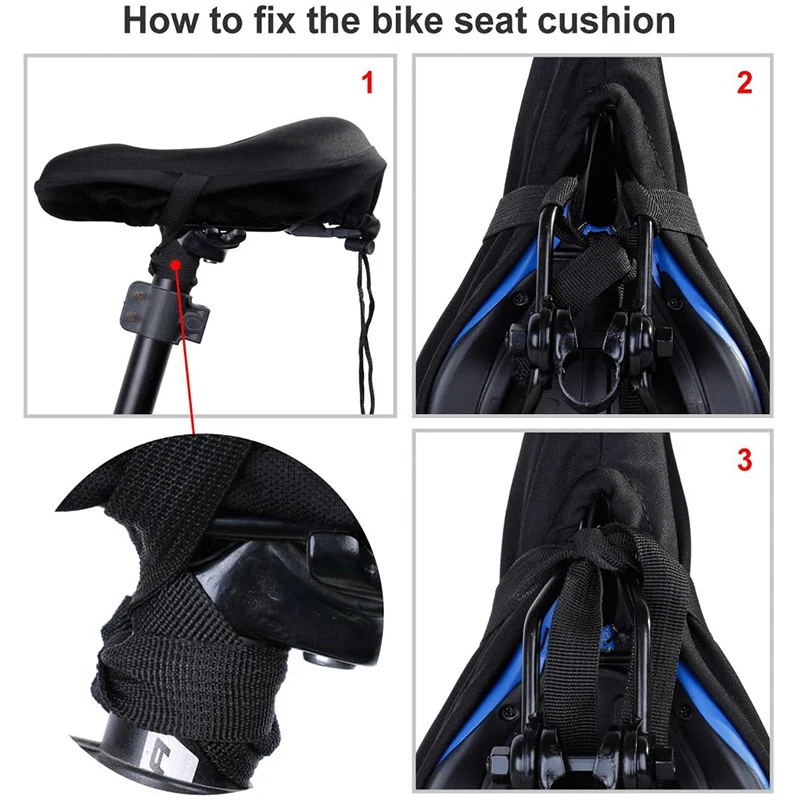 Bike Seat Cover Big Size Soft Wide Excercise Bicycle Cushion Cover For MTB Road Bike