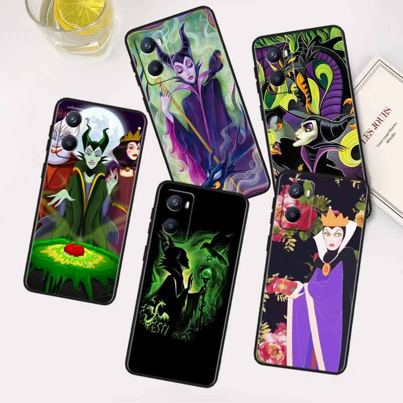 

The Witch Maleficent Disney For OPPO A96 A94 A93 A77S A76 A74 A73 A72 A57S A56S A54S A53 A52 A15S A9 A5 Black Phone Case