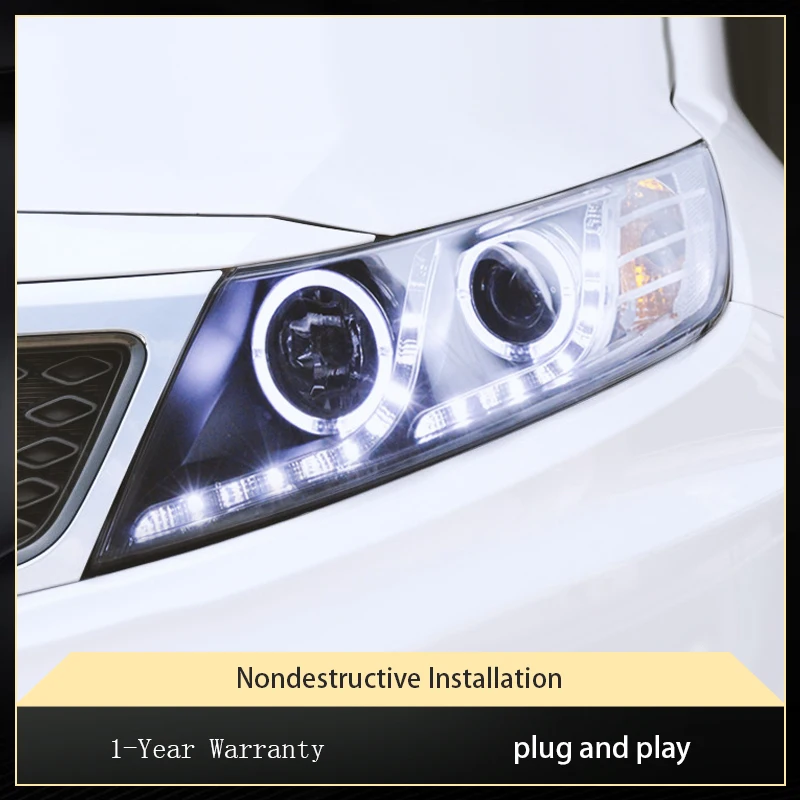 

Автомобильный стиль для Kia K5 2011-2013, передняя фара DRL, подсветка для сигнала поворота, новинка, обновленная лампа, проектор, объектив, автоматическая сборка