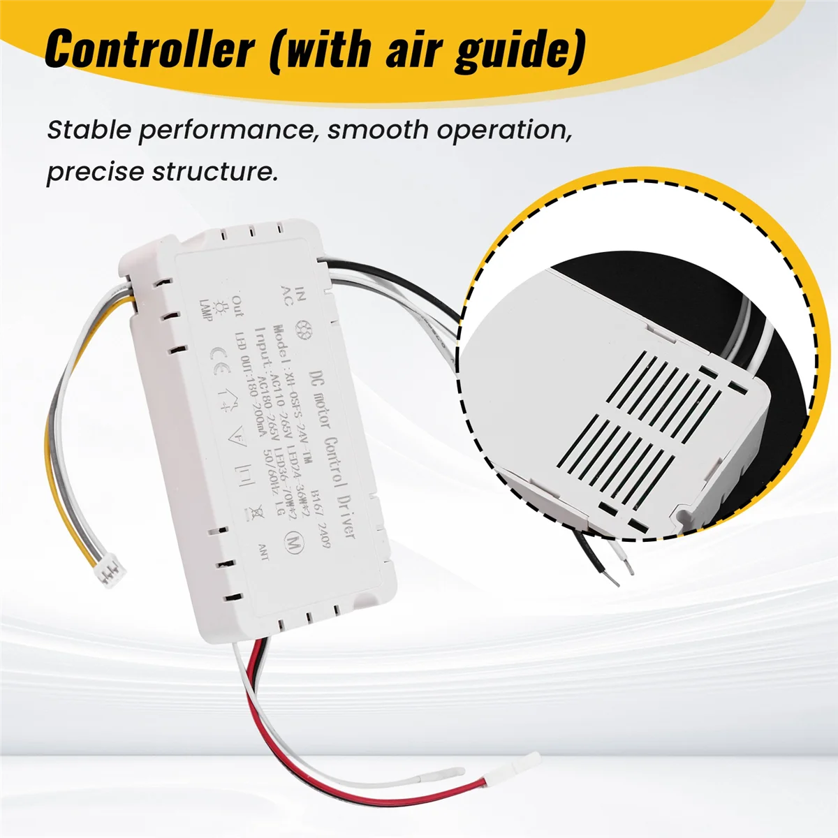 A002 Ceiling Fan Remote Control Kit with 6 Speed Settings, Replacement Ceiling Fan Remote, Dimming Controls, 110-265V