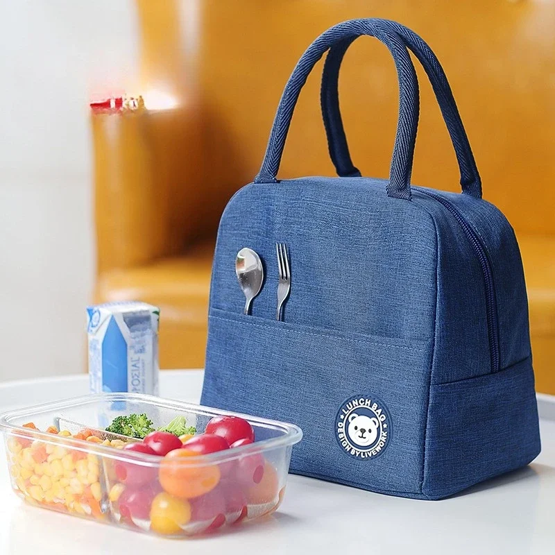 Cord-Lunchtasche, wärmeisolierend, Lunchbox, Aufbewahrung, Handtasche, multifunktional, für Kinder, Schule, Kühltasche, Picknick, Lebensmittelbeutel – Detail 16