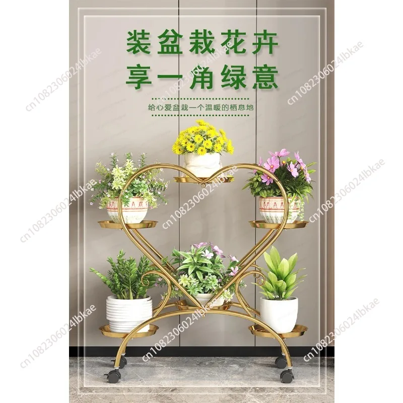 Rak Tanaman Logam 6 Tingkat, Rak Pajangan Pot Bunga, Rak Penyimpanan Tanaman Dalam Ruangan Untuk Rumah, Balkon, Ruang Tamu, Patio, Taman