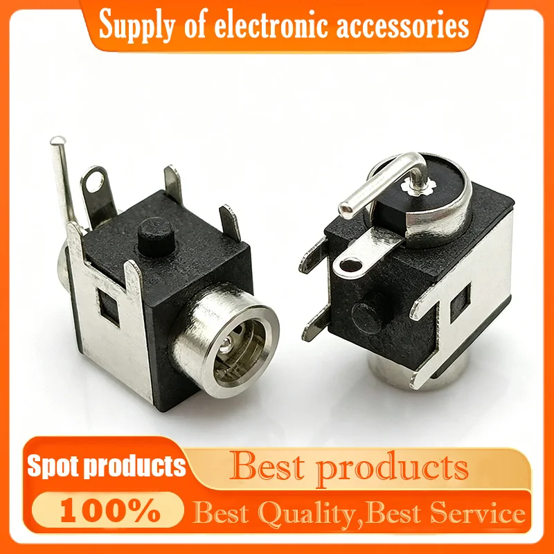 DC power socket - DC-083D, with metal casing plug, DC charging interface for small toys, 3.9X1.3 pins