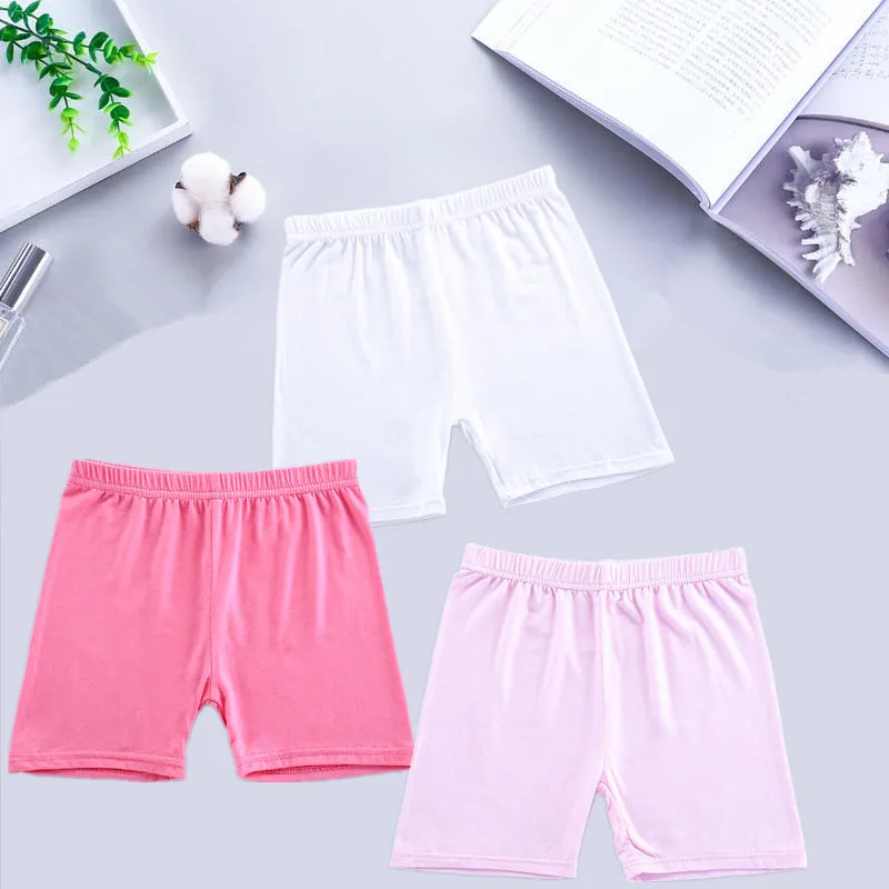 

Летние легкие защитные штаны для девочек, детские противоскользящие шорты, страховочные штаны для маленьких девочек, нижнее белье с плоской передней частью