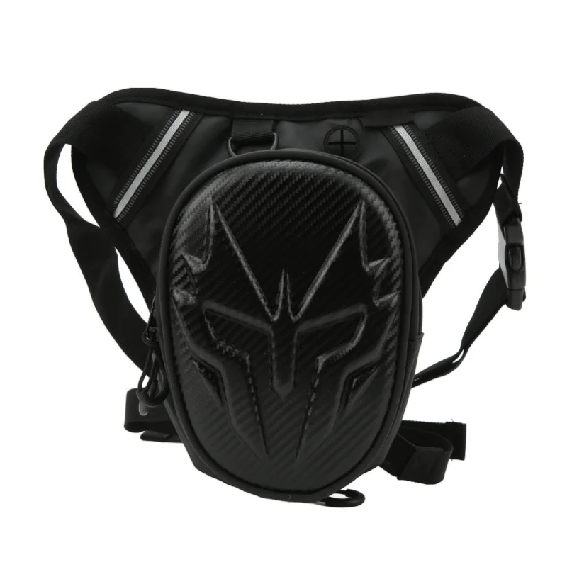 Motorcycle Leg Bag PVC Matte Drop Leg Pouch Multifunctional Thigh Packs For Ourdoor Carbon Fiber