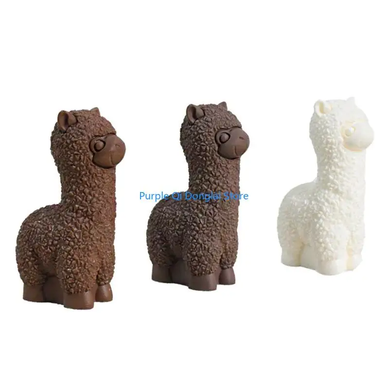 

L21E Alpacas Silicone Mold Plaster Scented Resin Molds Aromatherapys Candles Epoxy Casting Molds Animal Decoration