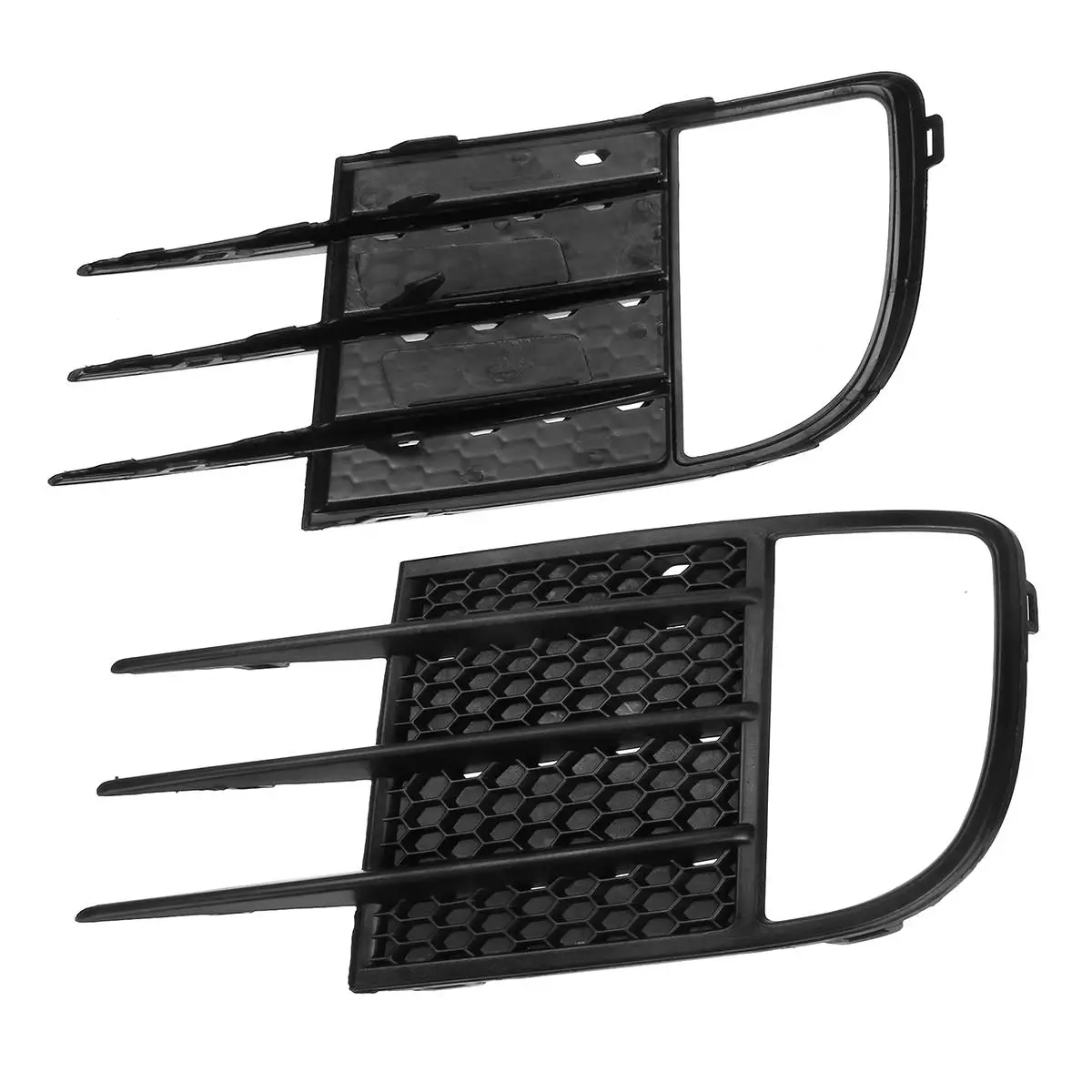 A Pair Glossy Black Car Front Bumper Fog Light Grille Grill Cover For VW For Golf MK6 GTD GTI 2009-2013 5K0853665C 5K0853666C