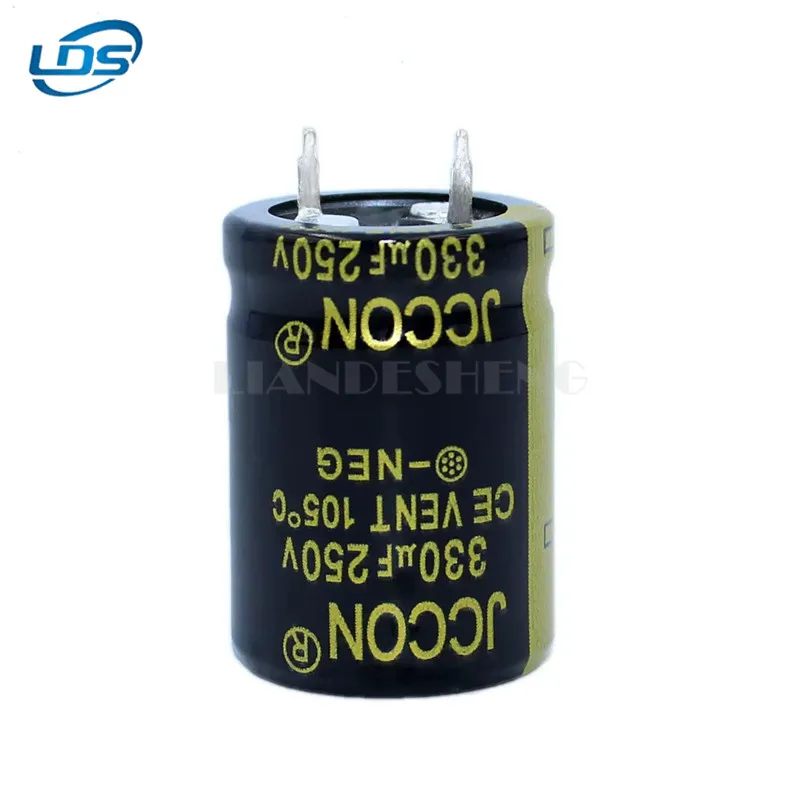 1pcs 250v330uf 250v JCCON Power Adapter High Frequency Low Resistance Capacitor Multifunction Universal 22x30