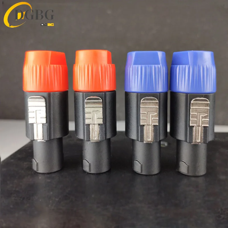 10PCS Speakon NL4FC 4-Pin Locking Amplifier Speaker Connector - 4-Pole Long Tail Solder Type for Professional Audio Systems