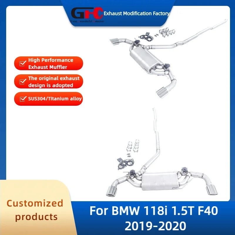 

GFC Catback Valvetronic Exhaust Pipe For BMW 118i 1.5T F40 2019-2020 High Performance 304 Stainless Steel Valve Exhaust Muffler