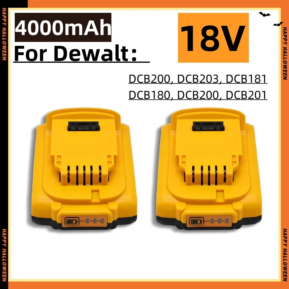 20V 2000/4000mAh DCB200 Li-ion Rechargeable Power Tool Battery for Dewalt DCB203 DCB181 DCB180 DCB200 DCB201 DCB201-2 L50