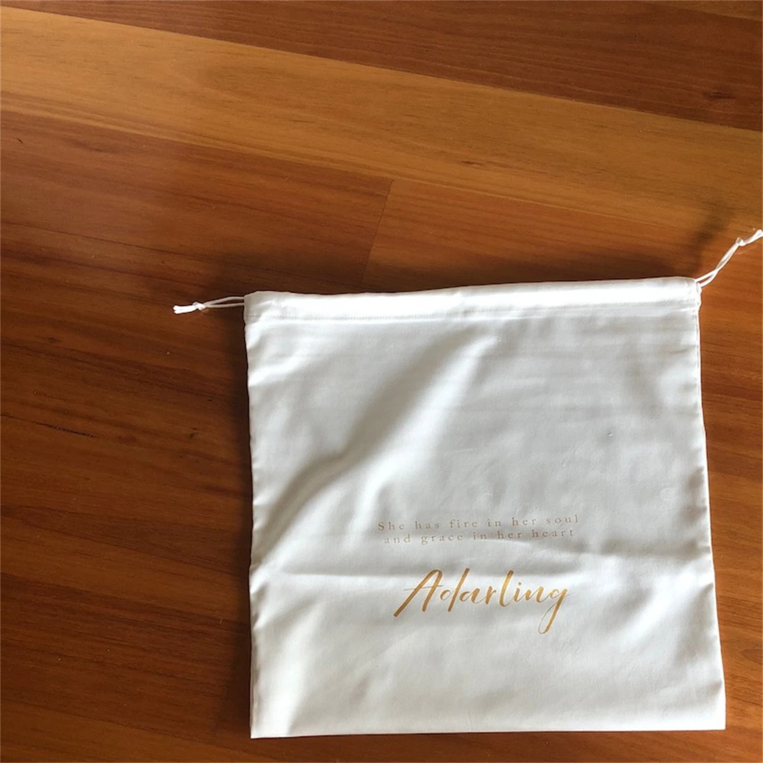 

50pcs custom jewelry packaging pouch Cotton canvas bags personalized logo with ribbon bag chic small pouch jewellery packaging