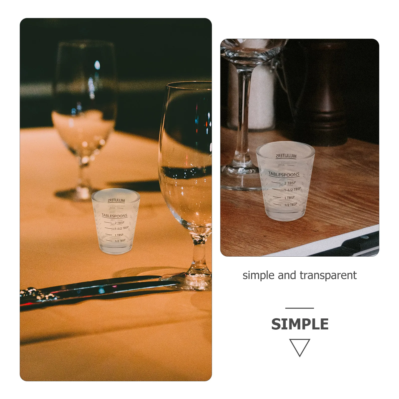 

30Ml Glass Measuring Cup Heavyweight Transparent Kitchen Tool for Liquid Measurement Cocktail Baking Bar Use Precision Scale