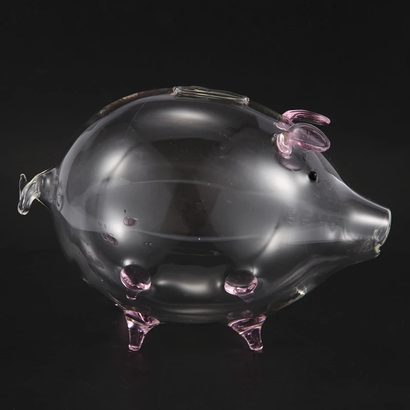 24-Hour Delivery Pig Piggy Bank Money Boxes Coin Saving Box Cute Transparent Glass Souvenir Birthday Gift For Children Kids