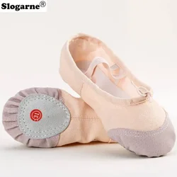 New Ballet Dance Shoes Students Indoor Yoga Shoes Kids Leather Sole Stage Show Footwear Women Sneakers Girls Cotton Ballet Shoes