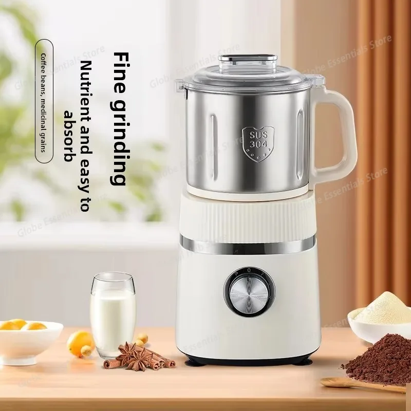 Home Small Electric Milling Machine Chinese Medicinal Grains Grinder Ultra-fine Grinding Machine Stainless Steel High Speed