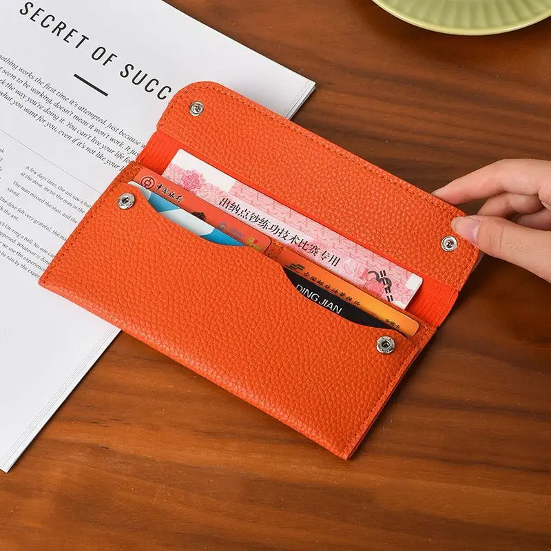 Custom Logo Litchi Grain PU Leather Coin Purse Flip‑Top Small Wallet Portable Card Cash Storage Pouch Daily Use Change Holder
