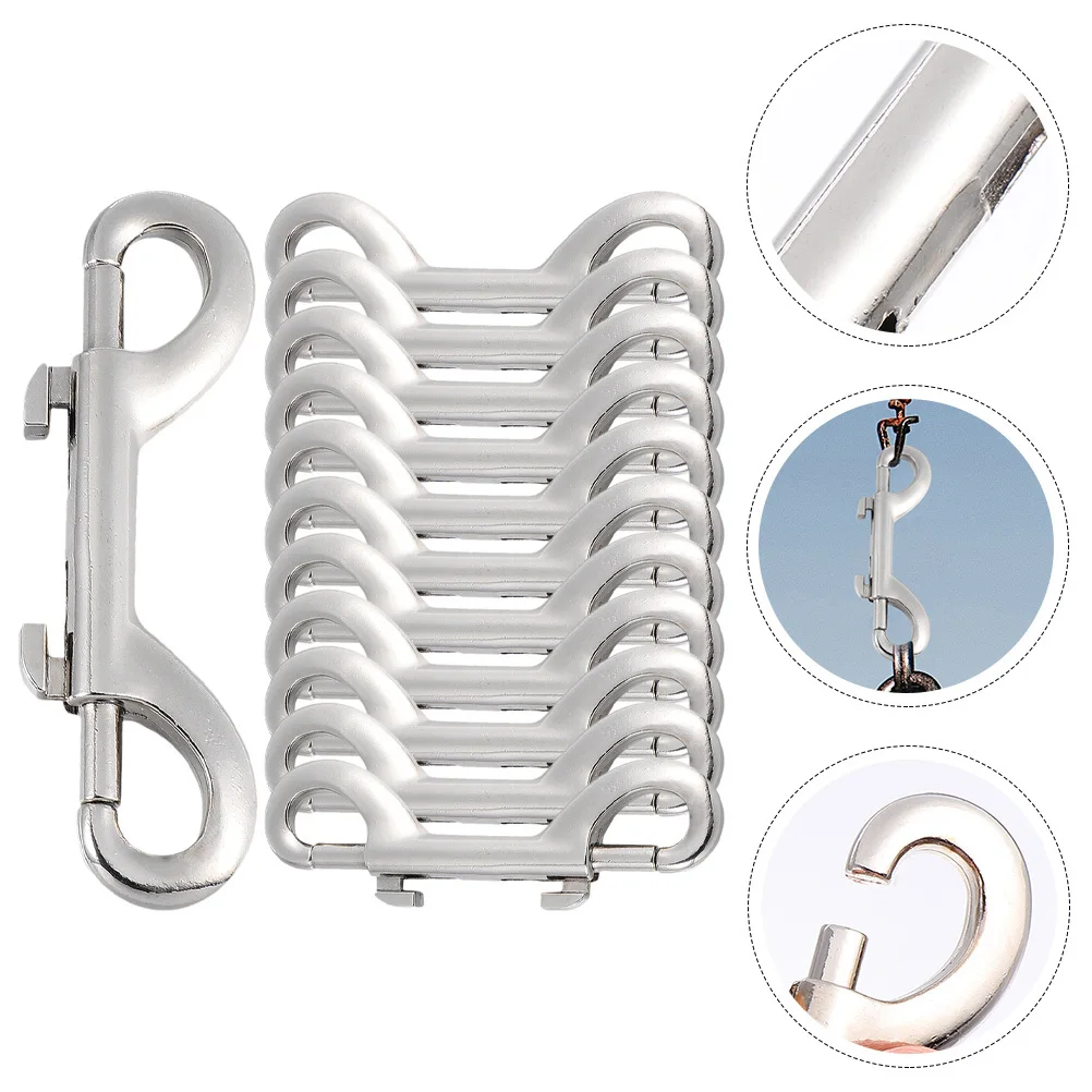 

12Pcs Metal Snap Hooks for Pet Leash Double Ended Eye Bolt Snap Clips Strong Spring Loaded Dog Leash Connectors